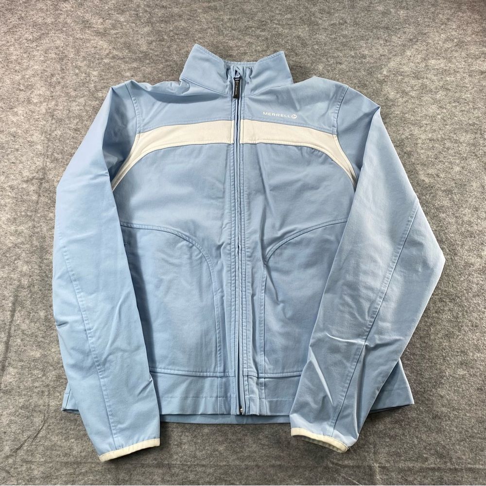 Merrell Womens Blue/White‎ Full Zip Performance Jacket Size LG